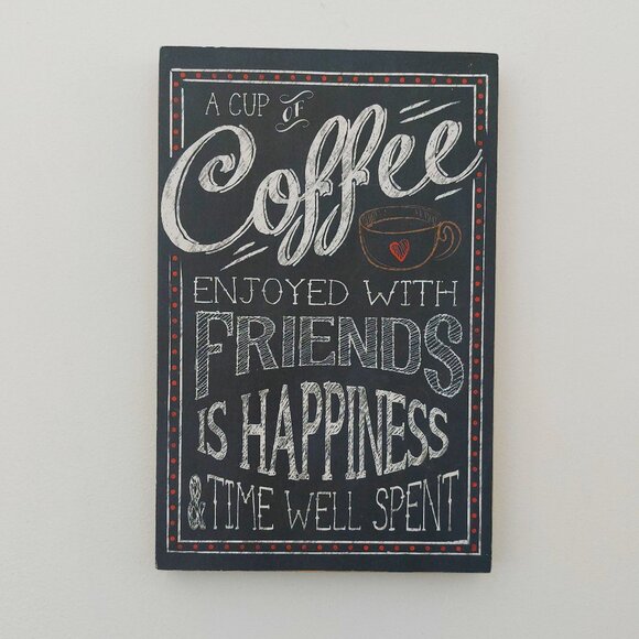"A Cup of Coffee" Wall Plaque - Picture 1 of 4